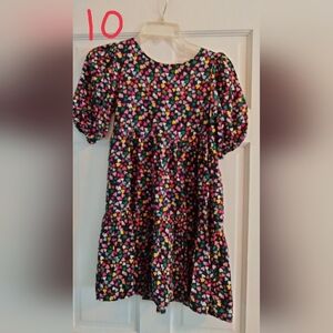 Place Multicolor Heart Print Kids Dress